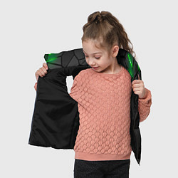 Детский жилет Броня в стиле киберпанка в виде плит, цвет: 3D-черный — фото 2