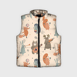 Детский жилет Животные с инструментами, цвет: 3D-светло-серый