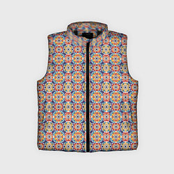 Детский жилет Марокканская мозаика цветочный узор, цвет: 3D-черный