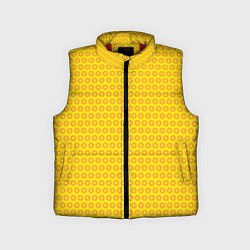 Детский жилет Паттерн оранжевые колючки, цвет: 3D-красный