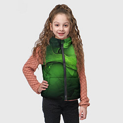 Детский жилет Зеленая яркая абстрактная текстура, цвет: 3D-светло-серый — фото 2
