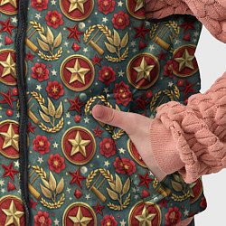 Детский жилет Золотые звездочки СССР, цвет: 3D-черный — фото 2