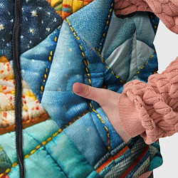 Детский жилет Лоскутное одеяло - пэчворк, цвет: 3D-светло-серый — фото 2