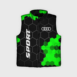 Детский жилет Audi green sport hexagon, цвет: 3D-черный