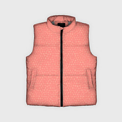 Детский жилет Паттерн мозаика тёмно-персиковый, цвет: 3D-светло-серый