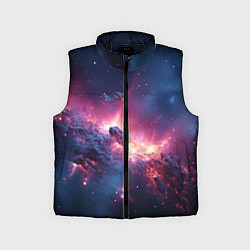 Детский жилет Взрыв в космосе, цвет: 3D-черный