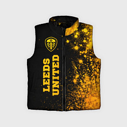 Детский жилет Leeds United - gold gradient по-вертикали, цвет: 3D-черный