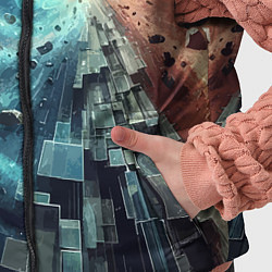 Детский жилет Рождение новой планеты - неоновое свечение, цвет: 3D-красный — фото 2