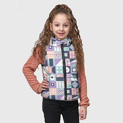 Детский жилет Баухаус в пастельных оттенках, цвет: 3D-светло-серый — фото 2