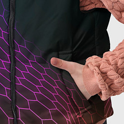 Детский жилет Chery neon hexagon, цвет: 3D-черный — фото 2