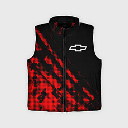 Детский жилет Chevrolet sport grunge, цвет: 3D-красный