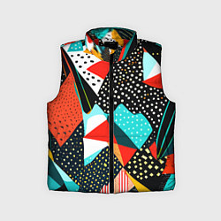 Детский жилет Abstract patchwork - ai art, цвет: 3D-красный