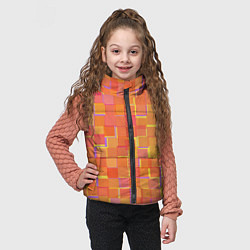 Детский жилет Россыпь оранжевых квадратов, цвет: 3D-красный — фото 2