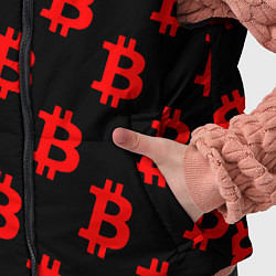 Детский жилет Bitcoin red logo money, цвет: 3D-светло-серый — фото 2