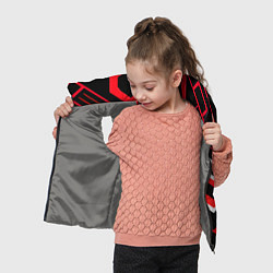 Детский жилет Полосы и красно-белый шестиугольник, цвет: 3D-светло-серый — фото 2
