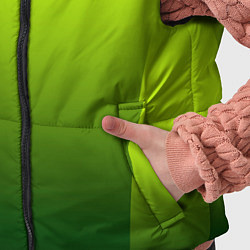 Детский жилет Яркий зеленый градиентный комбинированный узор, цвет: 3D-светло-серый — фото 2