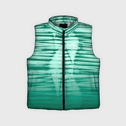 Детский жилет Tie-dye green stripes, цвет: 3D-светло-серый