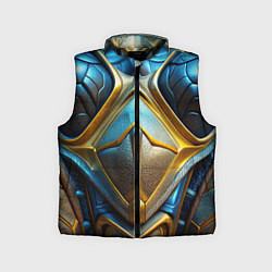 Детский жилет Объемная синяя текстурная кожа, цвет: 3D-черный