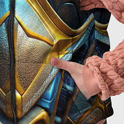 Детский жилет Объемная синяя текстурная кожа, цвет: 3D-черный — фото 2