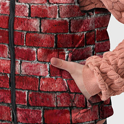 Детский жилет Текстура красного кирпича, цвет: 3D-черный — фото 2