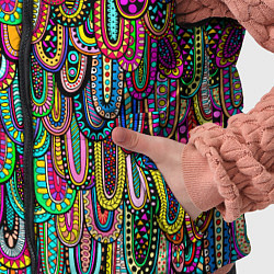 Детский жилет Абстрактные перья в стиле бохо, цвет: 3D-красный — фото 2