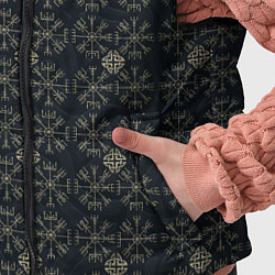 Детский жилет Орнамент из компаса вегвизир и узла оберега, цвет: 3D-черный — фото 2