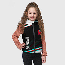 Детский жилет Among us geometry steel, цвет: 3D-черный — фото 2