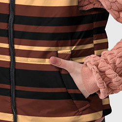 Детский жилет Полосатый коричневый, цвет: 3D-черный — фото 2