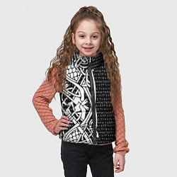 Детский жилет Защитный узор и руны, цвет: 3D-черный — фото 2