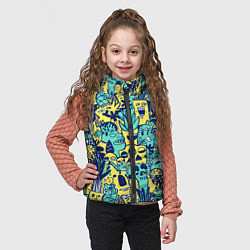 Детский жилет Монстры тропические, цвет: 3D-черный — фото 2