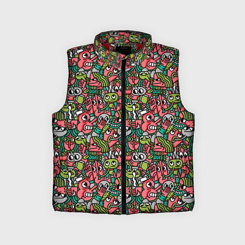 Детский жилет Человечки с длинными носами / 3D-Красный – фото 1