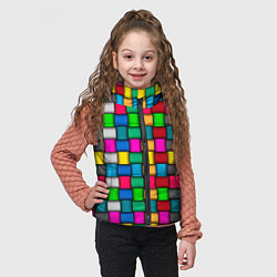 Детский жилет Разноцветное переплетение, цвет: 3D-красный — фото 2