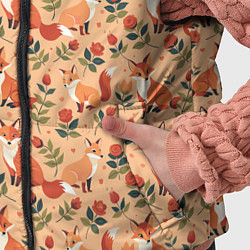 Детский жилет Лисята в розах, цвет: 3D-черный — фото 2