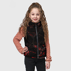 Детский жилет Потертая красная текстура, цвет: 3D-светло-серый — фото 2