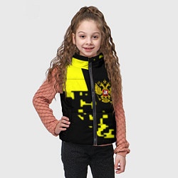 Детский жилет Россия имперский стиль пиксели, цвет: 3D-красный — фото 2