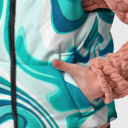 Детский жилет Кислотно синий белый мраморный фон, цвет: 3D-светло-серый — фото 2