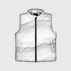 Детский жилет Белая чешуя змеи, цвет: 3D-светло-серый
