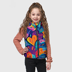 Детский жилет Радужные сердца, цвет: 3D-красный — фото 2