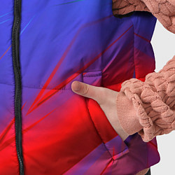 Детский жилет Неоновые полосы геометрия, цвет: 3D-красный — фото 2