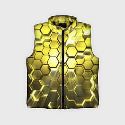 Детский жилет Золотые соты, цвет: 3D-черный