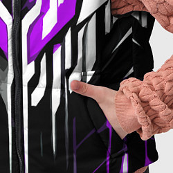 Детский жилет Purple and white abstraction on a black background, цвет: 3D-черный — фото 2