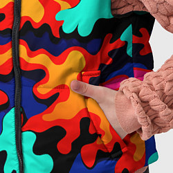 Детский жилет Разноцветный кислотный камуфляж, цвет: 3D-черный — фото 2