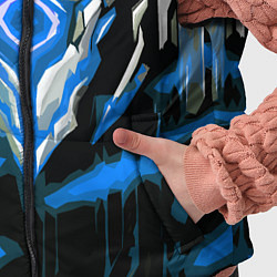 Детский жилет Абстрактная синяя руна, цвет: 3D-черный — фото 2