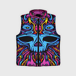 Детский жилет Skull tatoo steel, цвет: 3D-светло-серый