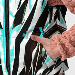 Детский жилет Чёрно-голубая абстракция на белом фоне, цвет: 3D-светло-серый — фото 2