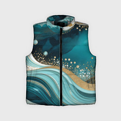 Детский жилет Бирюзовый подводный мир, цвет: 3D-светло-серый