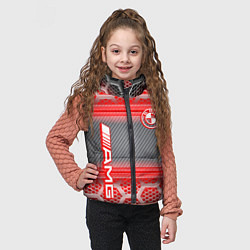 Детский жилет BMW текстура мотор, цвет: 3D-светло-серый — фото 2