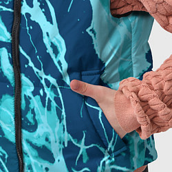 Детский жилет Морской сине-голубой абстракция, цвет: 3D-черный — фото 2