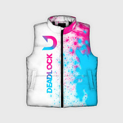 Детский жилет Deadlock neon gradient style по-вертикали, цвет: 3D-черный
