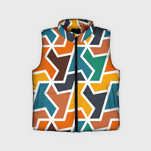 Детский жилет Геометрический узор разноцветный / 3D-Красный – фото 1